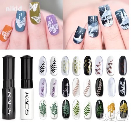 Kads кадс лак за рисуване и печати декорация нокти маникюр с тънкописец писалка, снимка 2 - Продукти за маникюр - 40467119