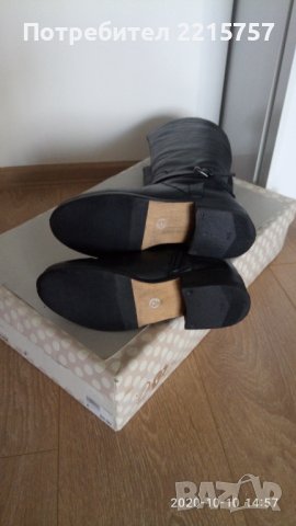 Ботуши от естествена телеш.кожа и велур. От Италия., снимка 2 - Дамски ботуши - 38293537