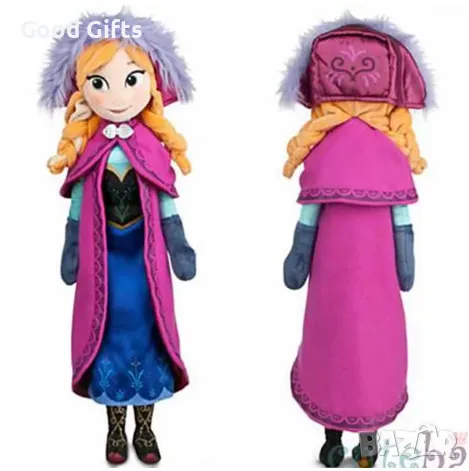 Голяма плюшена кукла Елза и Анна Замръзналото кралство, 50см и Плюшена играчка Олаф, снимка 4 - Кукли - 47375258