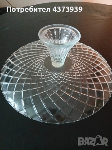 Стъклено плато на столче, снимка 4 - Чинии - 52711540