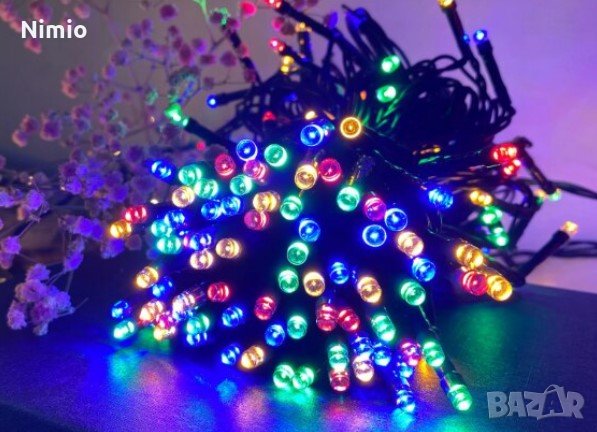 Коледни LED лампички, 100бр лампички, снимка 1 - Декорация за дома - 42758526