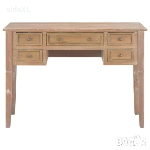 vidaXL Writing Desk Brown 109,5x45x77,5 cm Wood, снимка 2 - Бюра - 56146502