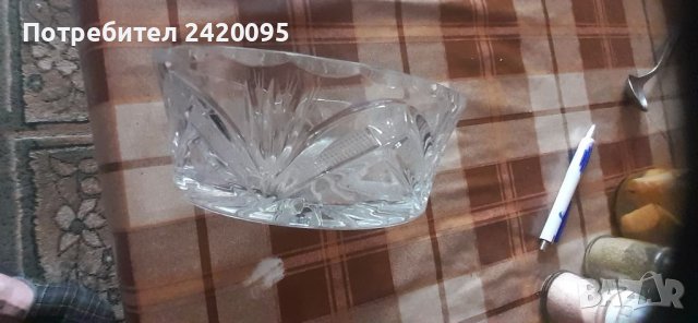 Стъклена ваза и купа-20лв, снимка 4 - Други - 40297117