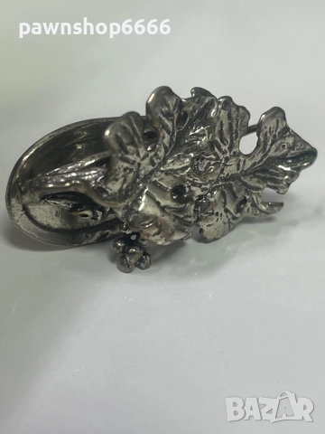 Сребърна брошка 800 проба , снимка 6 - Колиета, медальони, синджири - 52322330