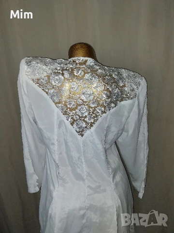 М Бяла блуза с дантела и дантелена пола , снимка 5 - Поли - 50892281