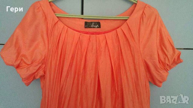 Красива рокля в портокалов цвят, снимка 4 - Рокли - 29630278