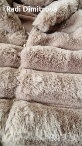 Късо пухено якенце, снимка 2 - Палта, манта - 53902712