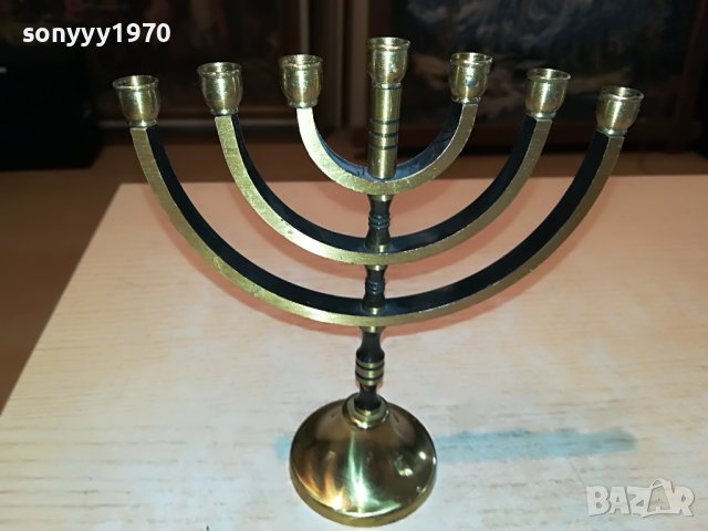 евреиски свещник-внос швеция 2405221414, снимка 3 - Антикварни и старинни предмети - 36861036