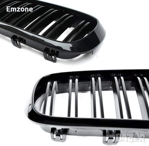 Решетки Бъбреци за BMW X5 X6 F15 F16 2013-2019г. Черен Гланц Двойни, снимка 5 - Аксесоари и консумативи - 44398003