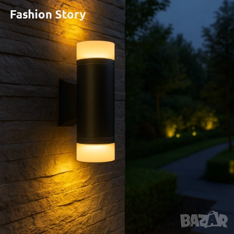 Стенна лампа LUNA LIGHTING – 10W, 280lm, уютна топла светлина за вход и фасада, снимка 3 - Външни лампи - 51929645