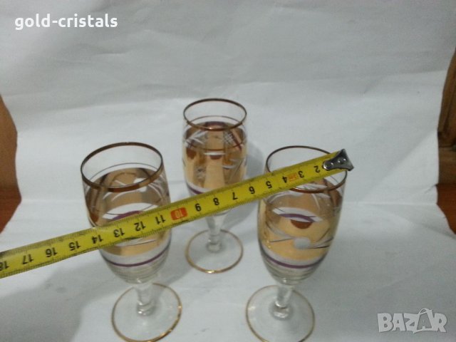 антикварни чаши с позлата  гравирани, снимка 13 - Антикварни и старинни предмети - 31628526