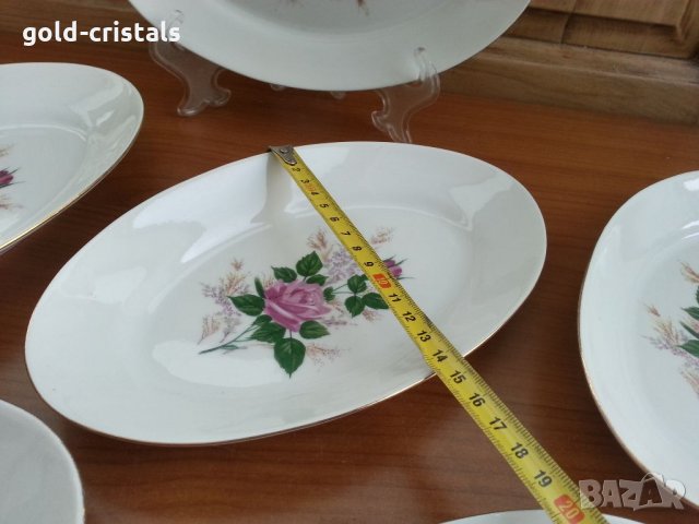 Стар български порцелан чинии елипса, снимка 5 - Антикварни и старинни предмети - 33961491
