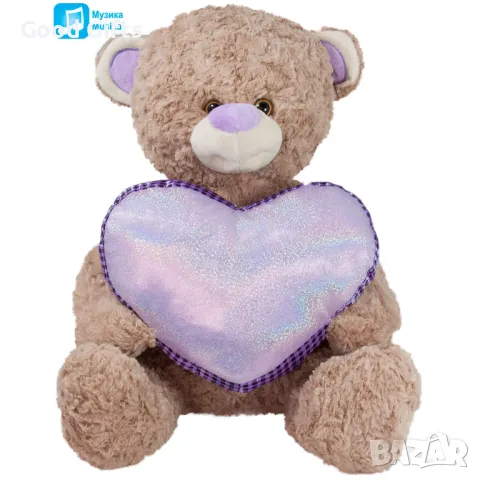 Плюшено мече със Сърце и Звук I Love You, 50см, снимка 2 - Плюшени играчки - 47620770