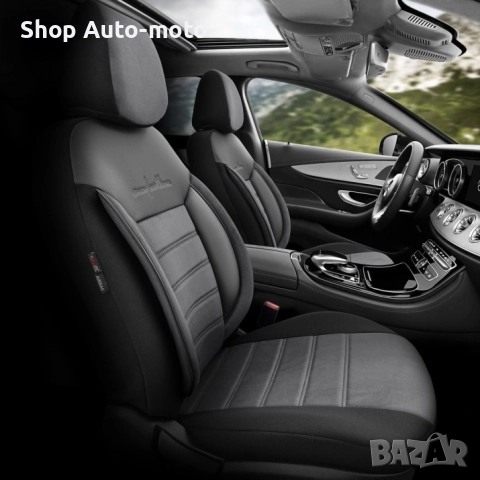 К-т Луксозна Тапицерия Automat-OTOM, Текстил с еко кожа, COMFORT LINE Design, Сиво-Черна със сив шев, снимка 3 - Аксесоари и консумативи - 52792645