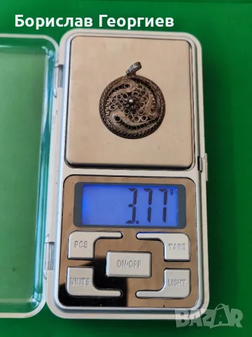 Сребърен медальон филигран