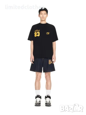 OFF-WHITE c/o VIRGIL ABLOH Black OW 23 Skate S/S Мъжка Тениска size L, снимка 2 - Тениски - 47324777