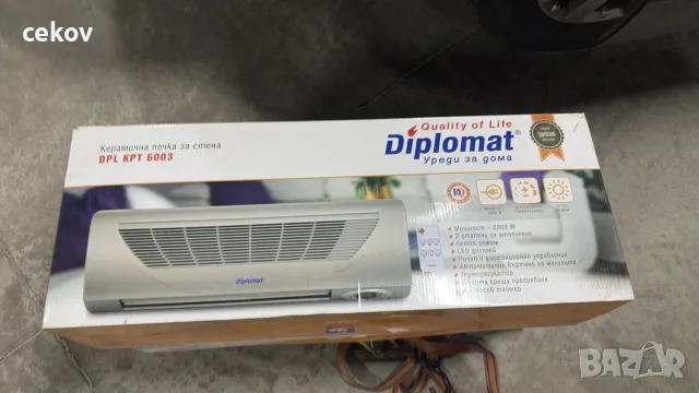 Вентилаторна печка за стенен монтаж Diplomat DPL KPT 6003