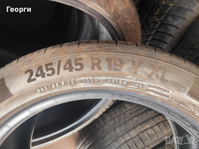 2бр. летни гуми 245/45/19 Continental, снимка 6 - Гуми и джанти - 54164667