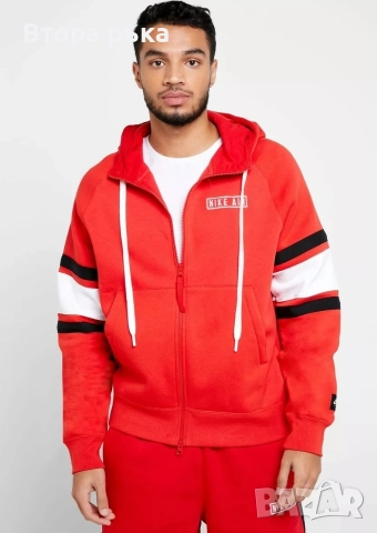 Nike air fleece горнище мъжка оригинален , снимка 3 - Спортни дрехи, екипи - 52630843
