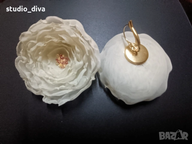 Обеци Цветя, снимка 4 - Обеци - 53929287