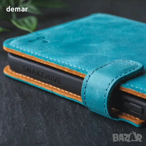 Snakehive за Samsung Galaxy S25 Edge - Калъф за телефон с портфейл от естествена кожа, снимка 8 - Калъфи, кейсове - 50767076