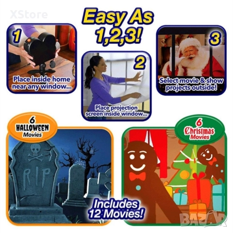 КОЛЕДЕН Лазерен проектор Window Projector, снимка 15 - Прожектори - 52440319