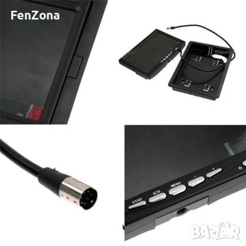 Монитор за кола с 7 инча LCD дисплей,   HD 800 x 480 p и 2 AV изхода PK LCD2, снимка 4 - Други - 53948770