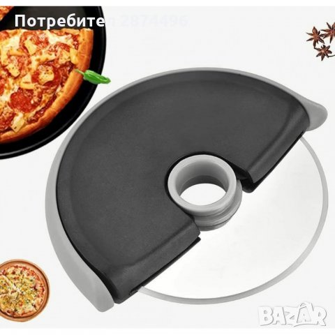 2994 Нож за пица - Диск с удобна дръжка и предпазител, снимка 6 - Прибори за хранене, готвене и сервиране - 35356770