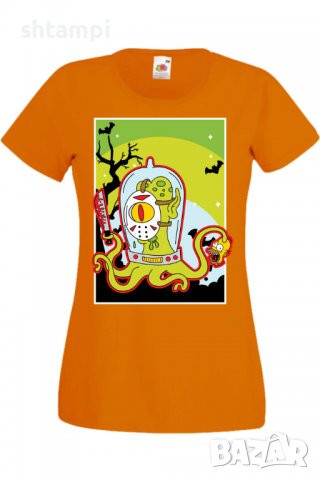 Дамска тениска The Simpsons Alien,Halloween,Хелоуин,Празник,Забавление,Изненада,Обичаи,, снимка 8 - Тениски - 38149380
