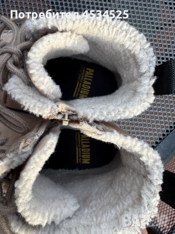 Palladium Pampa Hi Shearling – зимен модел, естествен велур, p-p 37.5, снимка 2 - Дамски боти - 52823053