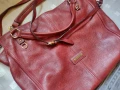 Кожена дамска голяма чанта в цвят бордо Cristhelen B, снимка 8