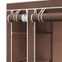 vidaXL Текстилен гардероб с отделения и летви, 45 x 150 x176 см, кафяв, снимка 7