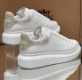 Маратонки Alexander McQueen – Бял лукс с кристален блясък!, снимка 2