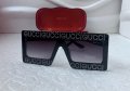 Gucci дамски слънчеви очила с камъни маска, снимка 5