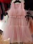 💃Детска официална рокля с тюл за момиче в розово, снимка 1 - Детски рокли и поли - 44595940