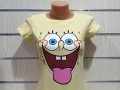 Нова дамска тениска с трансферен печат Спондж боб, снимка 2