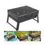 Скара на дървени въглища, BBQ 35x26x20cm, Черна сгъваема преносима, снимка 1