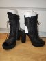 Дамски боти от естествена кожа Bianki с отворена пета и пръсти цена 89 лв. номер 37, снимка 1 - Дамски обувки на ток - 44222960