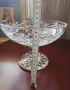 Масивна кристална купа на столче, снимка 6