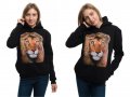 Нов дамски суичър с трансферен печат Лъв, животни, снимка 11