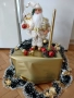 Коледна украса - дядо Коледа, свещник, гирлянди, топки, снимка 2