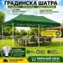 Градинска Шатра с 6-Стенен Метален Профил и Водоустойчиво Двойногумирано Покривало 900D, снимка 1