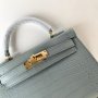 Hermes Kelly Mini Sky Blue, снимка 3