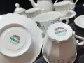 Стар български костен порцелан сервиз за чай , снимка 2