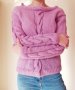 Ръчно плетена блуза в лилав цвят, снимка 4