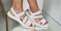 Дамски сандали Adidas в бяло, снимка 2