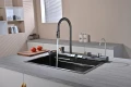 Мултифункционална кухненска мивка с регулируем двоен водопад и динамична подсветка M03, снимка 2