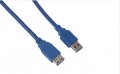 Кабел USB3.0 Мъжко към Женско 1.5m Син VCom SS001299 Cable USB - USB M/F