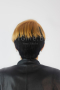 Къса перука от ЕСТЕСТВЕН косъм в русо и черно с бретон Регина, снимка 4