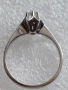 Дамски златен пръстен с инкрустиран диамант 0.20 карата,бяло злато проба 750, снимка 10